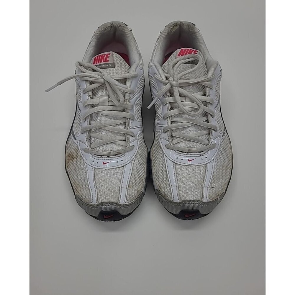 Nike Reax Run 5 Women's Size 8.5 White Metallic Silver Pink Athletic Shoes